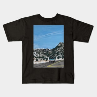 Driving Through the Colorado Rockies Kids T-Shirt